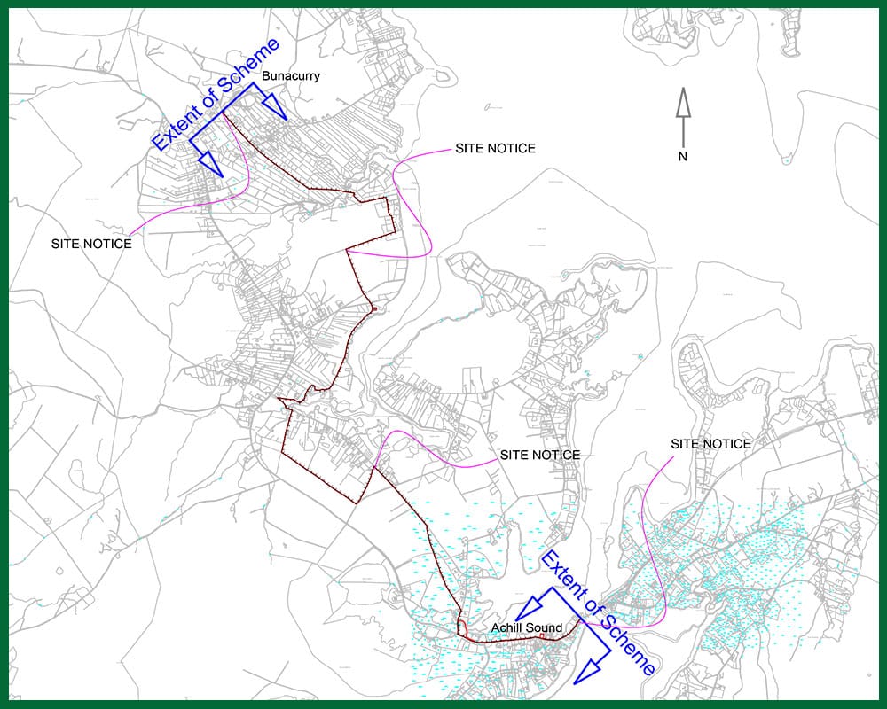 Achill Greenway - Cashel to Bunacurry Location Map