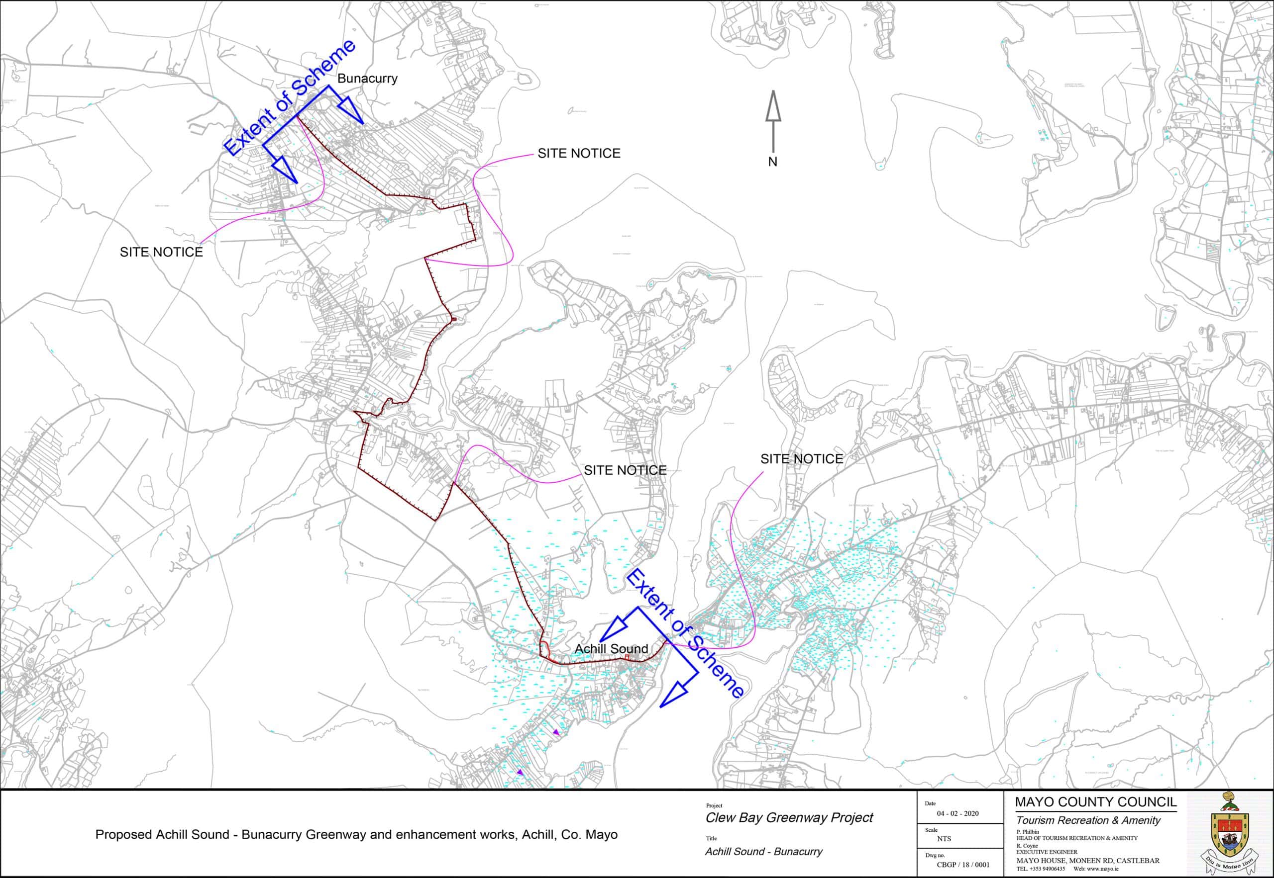 Map of Cashel to Bunacurry Greenway